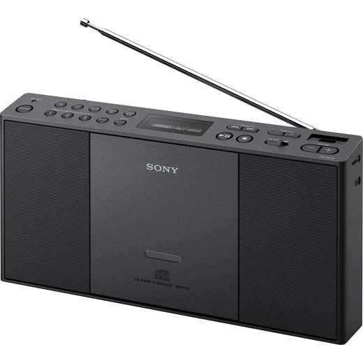 SONY ZS-PE60 Tragbares Radio UKW/MW Radiorekorder mit CD-Player USB schwarz