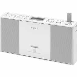 SONY ZS-PE60 Tragbares Radio UKW/MW Radiorekorder mit CD-Player USB wei&szlig;