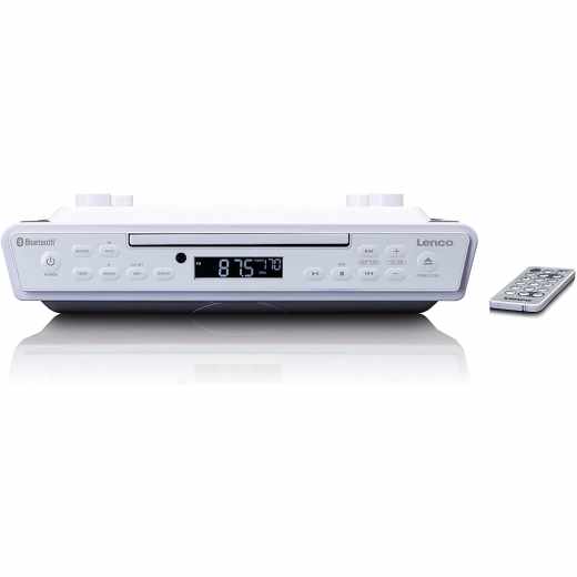 Lenco KCR-150 Unterbau K&uuml;chenradio mit CD-Player Bluetooth wei&szlig;