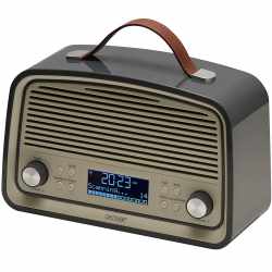Denver DAB-38 Radio DAB+/DAB Tragbares Radio Retro grau