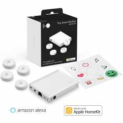 Flic 2 Smart Button Flic Hub Starter Kit 4 Philips Hue Steuerung Smart Home wei&szlig;