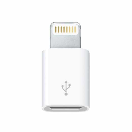 Apple Lightning auf Micro-USB Adapter f&uuml;r iPhone  iPad Air iPod wei&szlig;