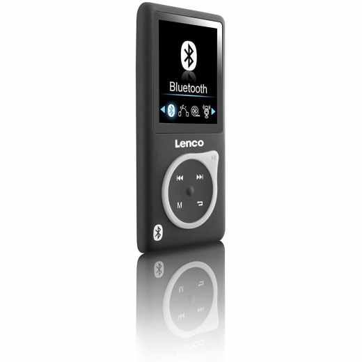 Lenco Xemio-768 MP3 Player 1,8 Zoll Bluetooth Kopfh&ouml;rer Mikrofon schwarz grau