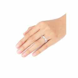 DIAMORE Ring Damen Wickelring Cross Diamant (0.02 ct.)...