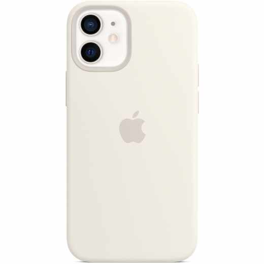 Apple iPhone12 Mini Silikon Case Schutzh&uuml;lle MagSafe Back Cover MHKV3ZM/A wei&szlig;
