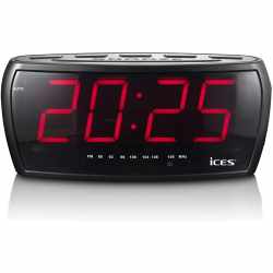 Lenco ICR-230-1 FM-Uhrenradio und Radiowecker schwarz
