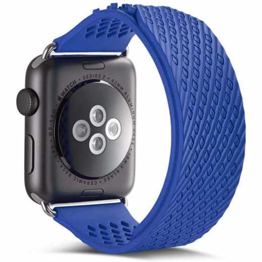 Networx Watch Armband f&uuml;r Apple Watch 38/40 mm Silikon Ersatzarmband blau 