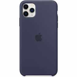 Apple Schutzh&uuml;lle f&uuml;r iPhone 11 Pro Max Silikon Case Backcover dunkelblau