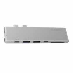 Networx Dual USB-C Hub HDMI Adapter Apple MacBook Pro silber