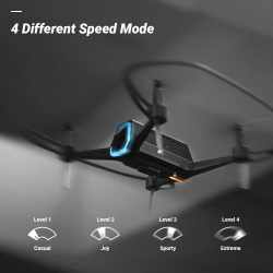 Shift Red Drohne Quadcopter mit Einhand-Controller 11 min Flugzeit schwarz