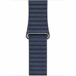 Apple Watch Leather Loop Lederarmband 44mm Medium blau