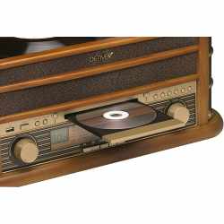 Denver Retro MCR-50 Musik-Center Plattenspieler CD-Player Kasettendeck Radio braun