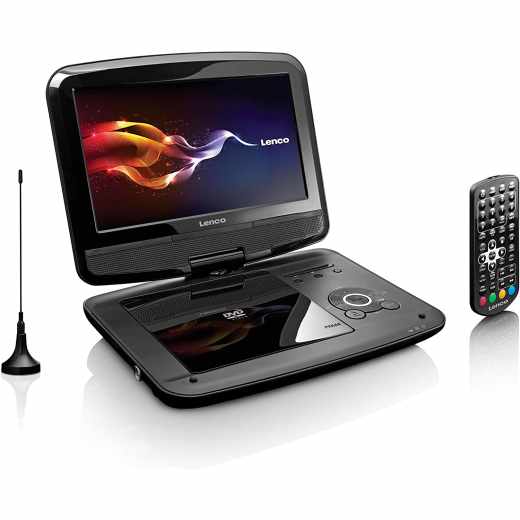 Lenco DVP-9413 9 Zoll  DVD/DVB-T2-Player mit KfZ-Halter schwarz