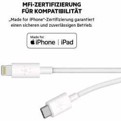 Belkin Boost Charge USB-C-Kabel mit Lightning Connector 1,2m wei&szlig;