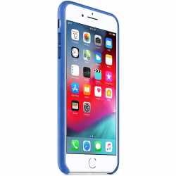 Apple Leder Case Schutzh&uuml;lle f&uuml;r iPhone 7, 8 Plus Backcover Handyh&uuml;lle blau