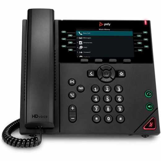 Polycom VVX 450 SIP VoIP-Telefon schnurgebunden (ohne Netzteil) schwarz