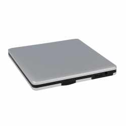 Networx Externer DVD Brenner USB 3.0 Plug &amp; Play 2,5 Zoll HDD silber