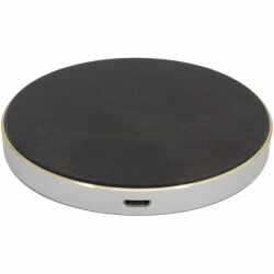 Networx Wireless Charger 2.0 Qi Ladepad Lederbezug Induktionsladeger&auml;t schwarz