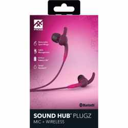 iFrogz-Earbud-Sound Hub Tone-FG Ohrh&ouml;rer mit Mikrofon Bluetooth lila/pink