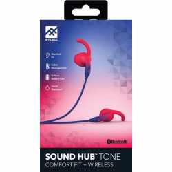 iFrogz-Earbud-Sound Hub Tone-FG Ohrh&ouml;rer mit Mikrofon Bluetooth marineblau/rot