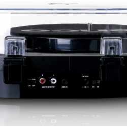 Lenco LS-40BK Plattenspieler Turntable mit integrierten Lautsprechern schwarz