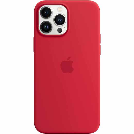 Apple Silikon Case f&uuml;r iPhone 13 Pro Max MagSafe Schutzh&uuml;lle rot