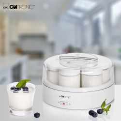 Clatronic JM 3344 Joghurt Maker Joghurt selber machen inkl. 7 Portionsgl&auml;ser wei&szlig;