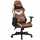 Dowinx Gaming Stuhl Schreibtischstuhl hohe R&uuml;ckenlehne Massagefunktion braun / beige