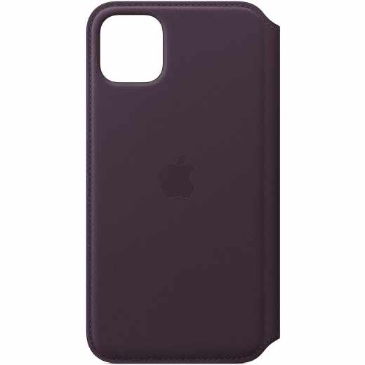 Apple Schutzh&uuml;lle iPhone 11 ProMax Leder Folio Handytasche aubergine