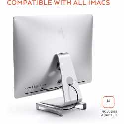 Satechi Monitor St&auml;nder mit Hub f&uuml;r iMac aus Aluminium silber