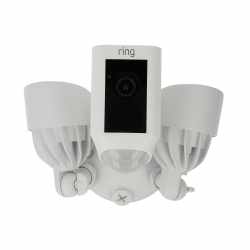 Ring Floodlight Cam &Uuml;berwachungskamera Flutlichtfunktion WLAN Kamera wei&szlig;