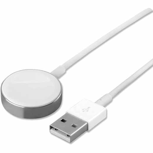4smarts Magnetisches Ladekabel f&uuml;r Apple Watch auf USB Kabel 2m wei&szlig;
