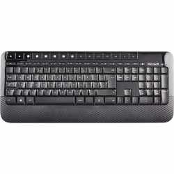 Microsoft Wireless Desktop 2000 Tastatur Maus Set USB Englisch Plug &amp; Play schwarz