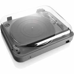 Lenco L-85 USB Plattenspieler Riemenantrieb MP3 Halbautomatischer Plattenspieler grau