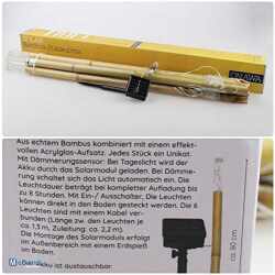 Onawa Solar Bamboo Stableuchte Stick 80 cm Lamps 6er Pack...