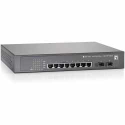 LevelOne Switch GEP-1020 8 GE PoE-Plus + 2 GE SFP Switch...