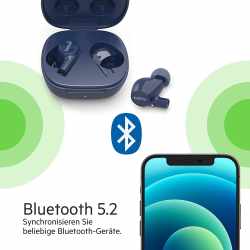 Belkin In-Ear Bluetooth Kopfh&ouml;rer SOUNDFORM Rise mit Ladecase blau
