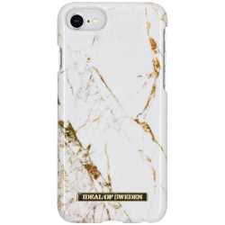 iDeal of Sweden Carrara Gold Case Apple Phone 7/8/SE Schutz Cover wei&szlig; gold