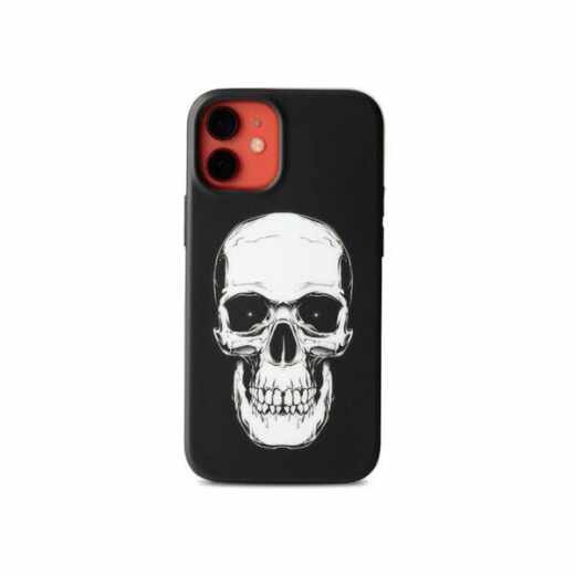Networx Handyh&uuml;lle f&uuml;r iPhone 12 min Schutzh&uuml;lle Limited Skull Edition Head schwarz