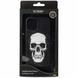 Networx Handyh&uuml;lle f&uuml;r iPhone 12 min Schutzh&uuml;lle Limited Skull Edition Head schwarz
