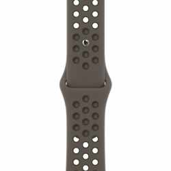 Apple Nike Sportarmband Smartwatch 45 mm Fluorelastomer Stiftschliesse grau khaki
