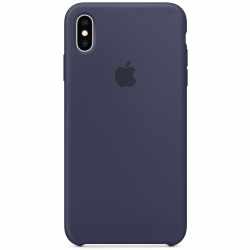 Apple iPhone XS Max Silikon Case Schutzh&uuml;lle Backcover mitternachtsblau