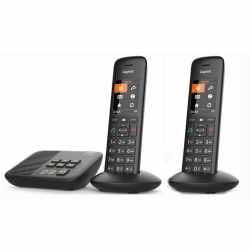 Gigaset C570 A Duo schnurlose Dect Telefone mit Anrufbeantworter schwarz