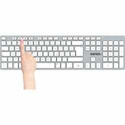 Kanex Multi-Sync Tastatur Bluetooth Appletastatur iMac Multimedia Tasten silber