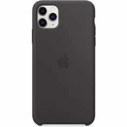 Apple Schutzh&uuml;lle f&uuml;r iPhone 11 Pro Max Silikon Case Backcover schwarz