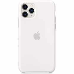 Apple Schutzh&uuml;lle iPhone 11 Pro Silicone Case Wireless Charging Handyh&uuml;lle wei&szlig;