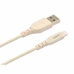 Networx Greenline Daten- Ladekabel 1m USB-A auf Lightning Apple Samsung braun
