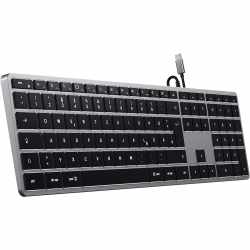 Satechi Slim W3 Wired Backlit Keyboard Volltastatur USB-C...