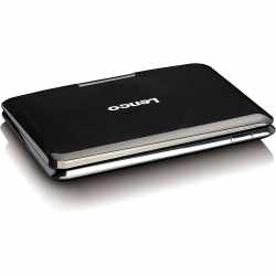 Lenco tragbarer HD DVD Player 12-Zoll KfZ Adapter Akku DVP-1210 schwarz