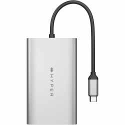 Hyper Drive Dual 4K HDMI USB Dockingstation Adapter MacBook Air MacBook Pro silber